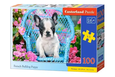 PUZZLE 100 CASTOR FRENCH BULLDOG PUPPY B-111152