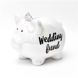 KASICA ZA NOVAC WIDDOP PENNIES & DREAMS CERAMIC PIGGY BANK-WEDDING FUND CG1852
