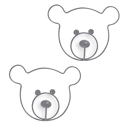 ZIDNI VJEŠAONIK BALVI THE BEAR X2 GRAY IRON 26876