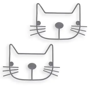 ZIDNI VJEŠAONIK BALVI THE CAT X2 GRAY IRON 26875