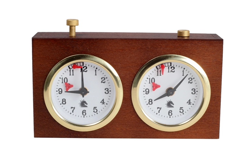 ANALOGNI ŠAHOVSKI SAT WOODEN BHB SUNRISE CHCLK12 STAINED