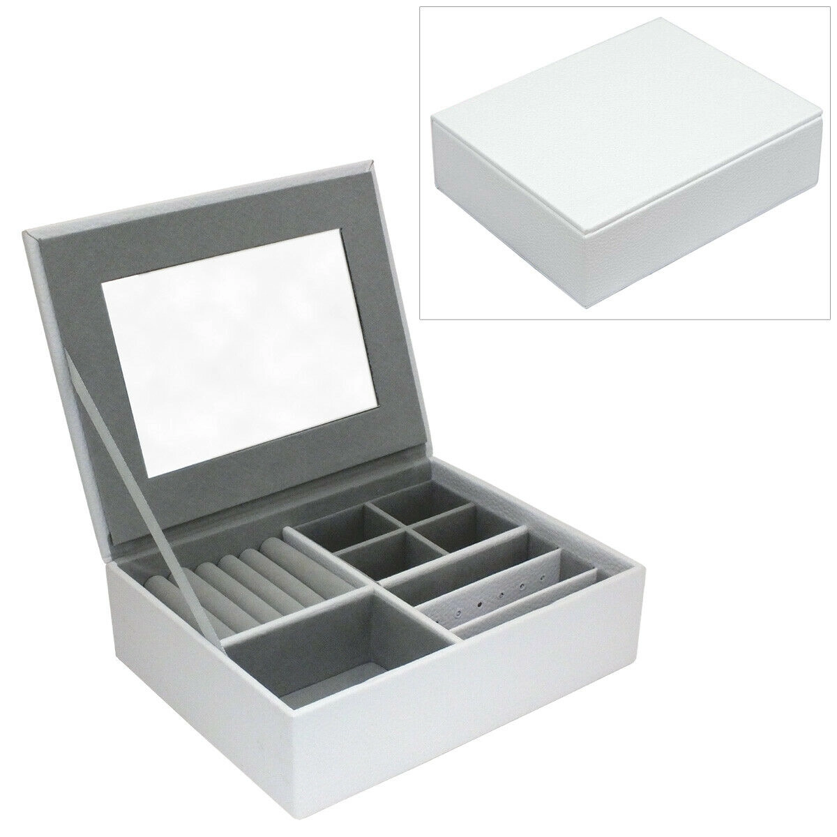 KUTIJA ZA NAKIT WIDDOP SOPHIA LARGE LEATHERETTE BIJELA SP2310