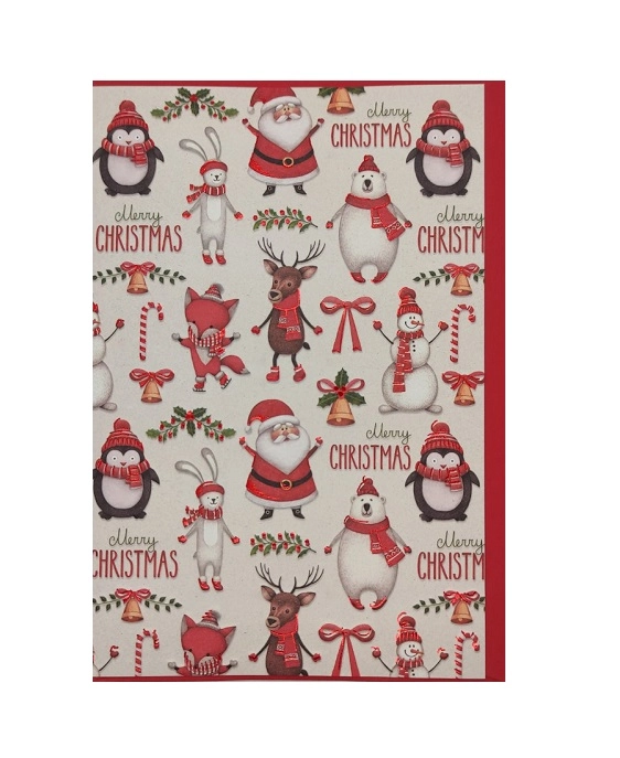 ČESTITKA NOVOGODIŠNJA ČESTITKA LEGAMI GREETING CARD - XMAS PATTERN BGNUN0015