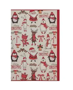 ČESTITKA NOVOGODIŠNJA ČESTITKA LEGAMI GREETING CARD - XMAS PATTERN BGNUN0015