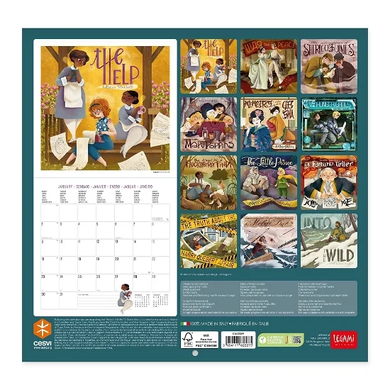 KALENDAR ZIDNI LEGAMI BOOK LOVER'S - 30X29 - BOOK LOVER'S CAL23039