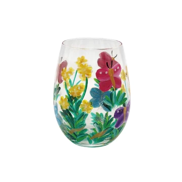 ČAŠA LESSER BUTTERFLIES STEMLESS LP47378A