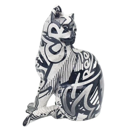 UKRASNA FIGURA LESSER MONOCHROME CAT SITTING LP48619A