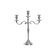 LUSTER ITEM ALUMINIUM 34X12X41 3 CANDLES CHROMED