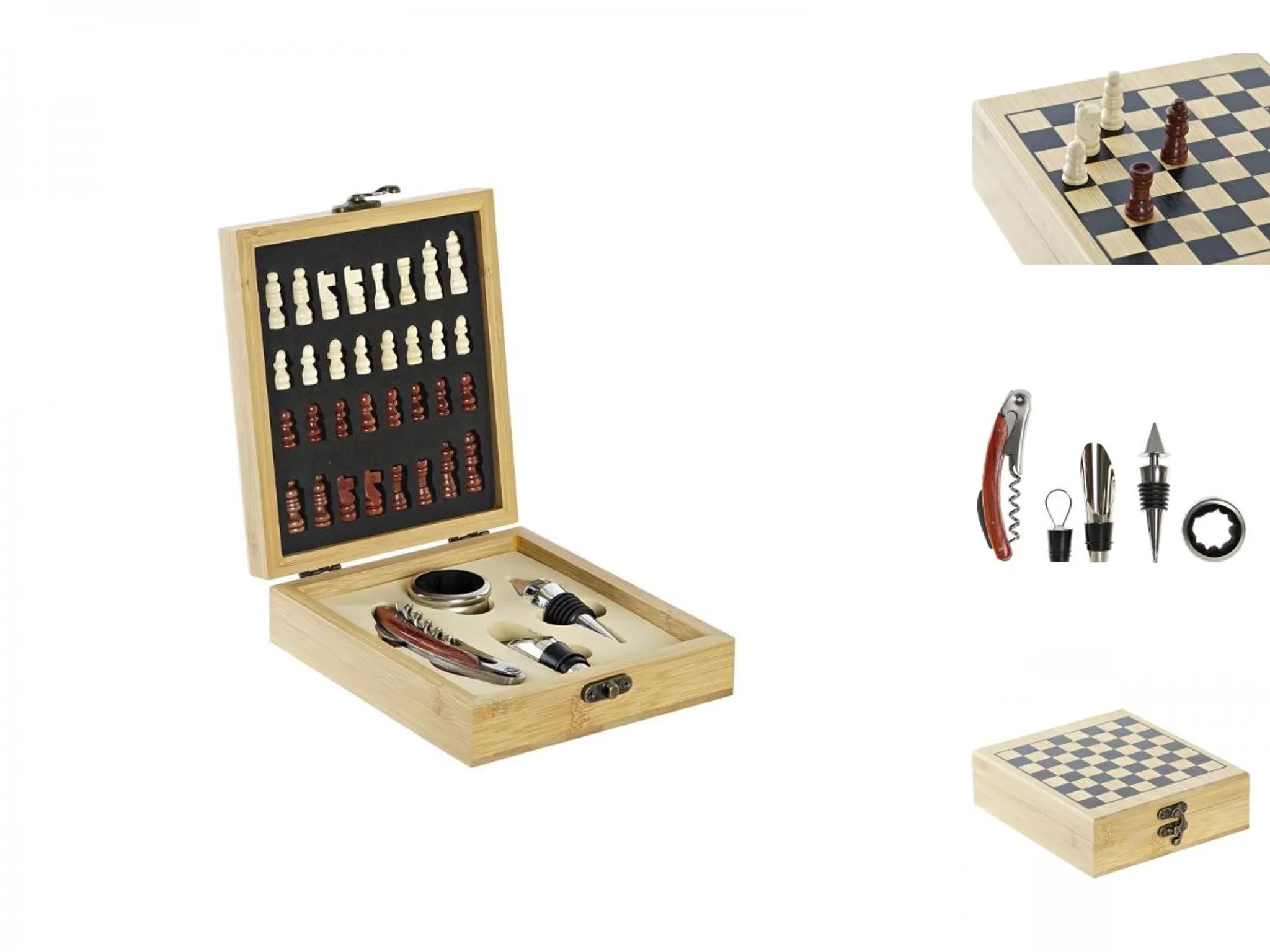 SET ZA MUŠKARCE ITEM 5 MDF INOX 15X17X4,5 CHESS NATURAL