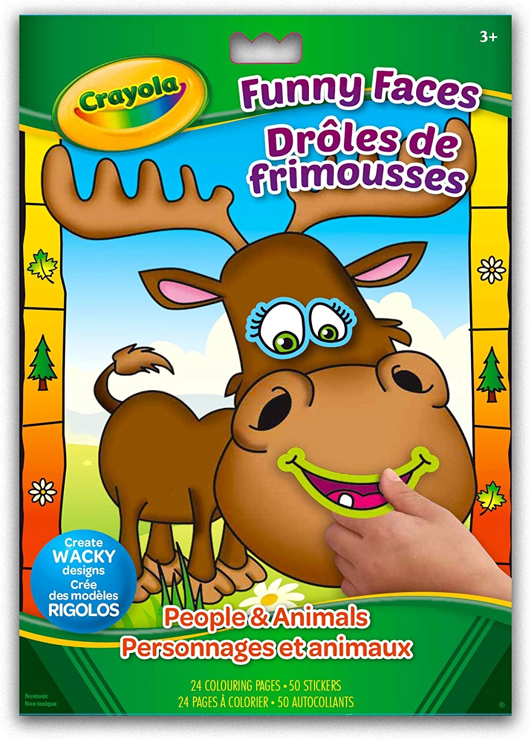 BOJANKA I STIKERI CRAYOLA FUNNY FACES PEOPLE, FUNNY FACES ANIMALS 25-7351