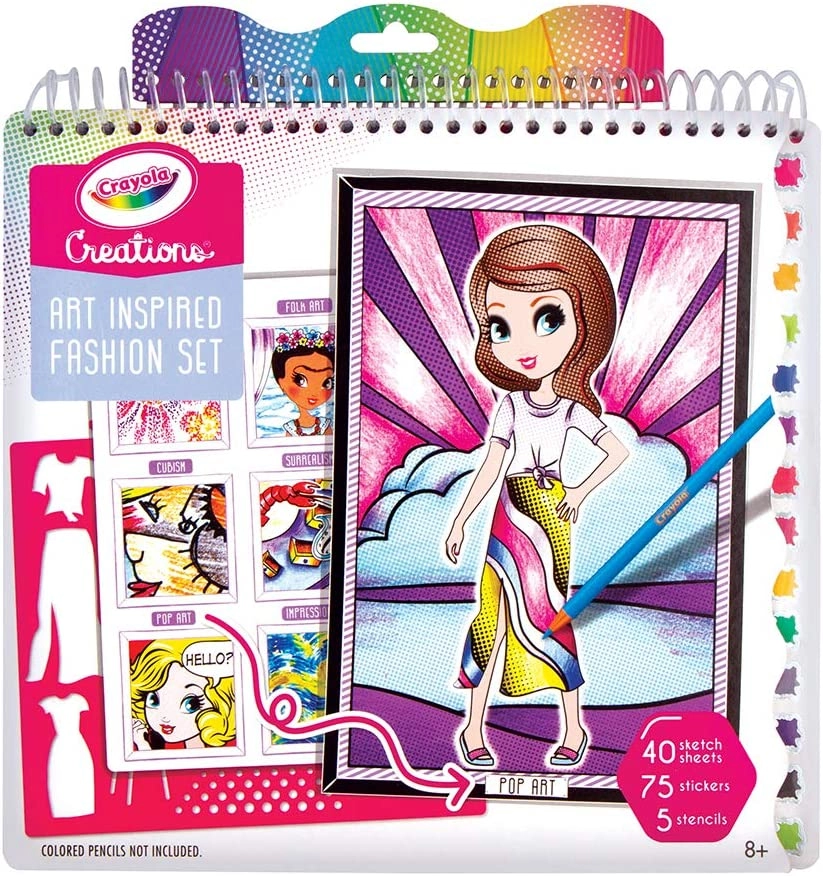 NOTES ZA CRTANJE CRAYOLA CREATIONS ART HISTORY FASHION SKETCH PORTFOLIO 26200