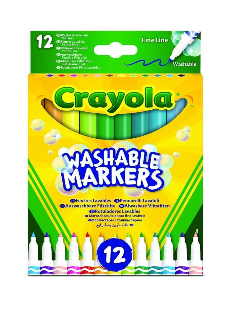 FLOMASTERI CRAYOLA WASHABLE MARKERS FINELINE 58-6671 12/1