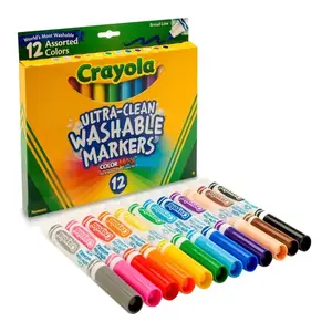 FLOMASTERI MAXI CRAYOLA WASHABLE MARKERS BROADLINE 58-8340 12/1