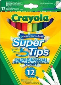 FLOMASTERI CRAYOLA SUPERTIPS WASHABLE MARKERS 7509 12/1