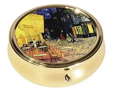 KUTIJA ZA TABLETE FRIDOLIN ROUND GOLD VAN GOGH CAFE DE NUIT 19951
