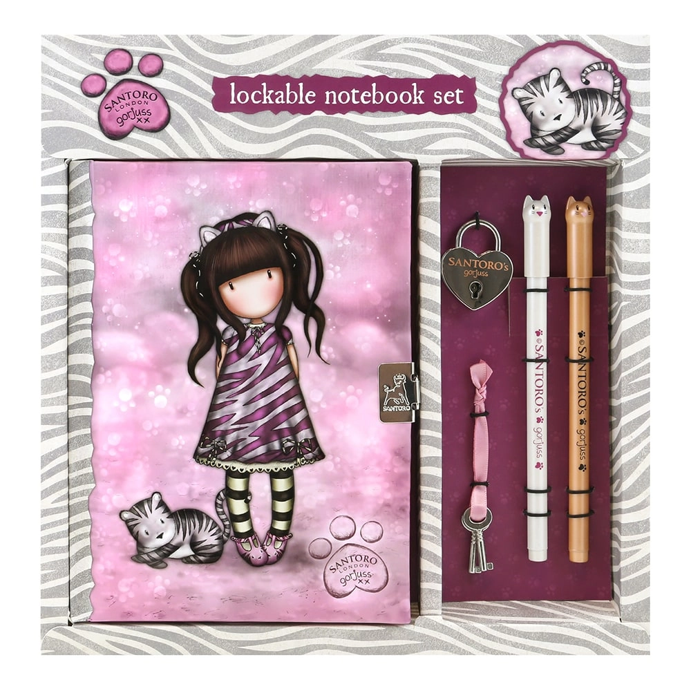 SET LOCKABLE JOURNAL GORJUSS RUBY WILD 522GJ11