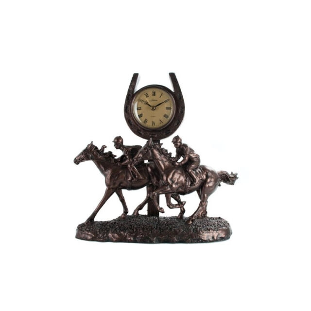 SAT WIDDOP 2 HORSES GALLOPING PAST THE FINISH POST 5661