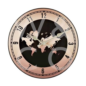 SAT ZIDNI WIDDOP HOMETIME MAP OF THE WORLD 30CM W8035