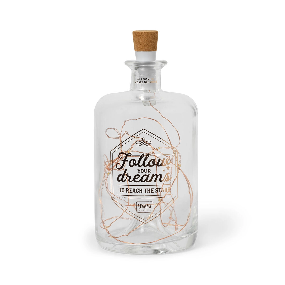 FLAŠA STAKLENA SA LED LAMPICAMA LEGAMI WITH LED LIGHTS - JAR OF STARS GBL0001