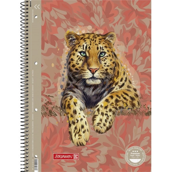 SVESKA SPIRALA A4 90G DIKTO BRUNNEN SAFARI WORLD 1067927221