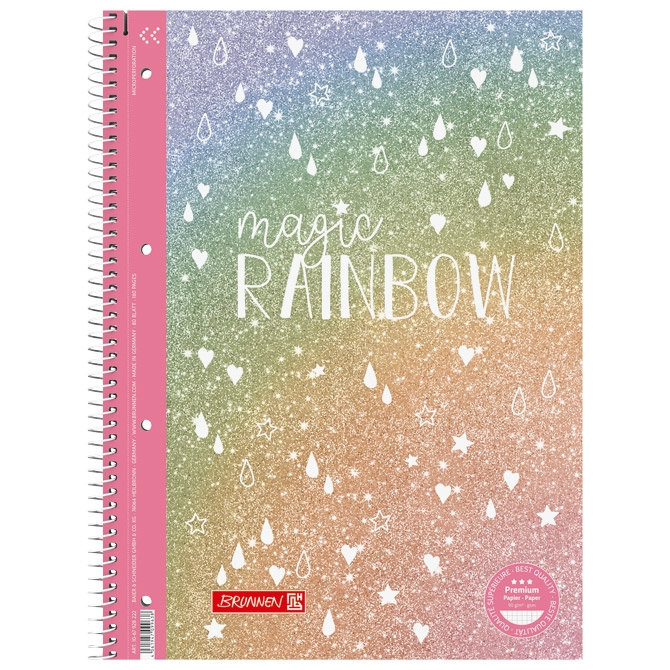 SVESKA SPIRALA A4 90G KARO BRUNNEN MAGIC RAINBOW 1067928222