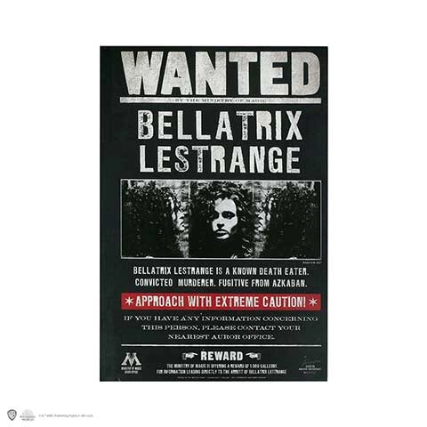 NOTES A5 DISTRINEO WANTED BELLATRIX LESTRANGE  MAP5158			