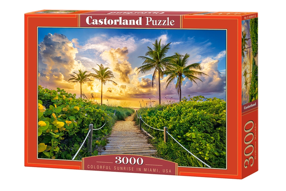 PUZZLE 3000 CASTOR COLORFUL SUNRISE IN MIAMI C-300617-2