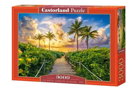 PUZZLE 3000 CASTOR COLORFUL SUNRISE IN MIAMI C-300617-2