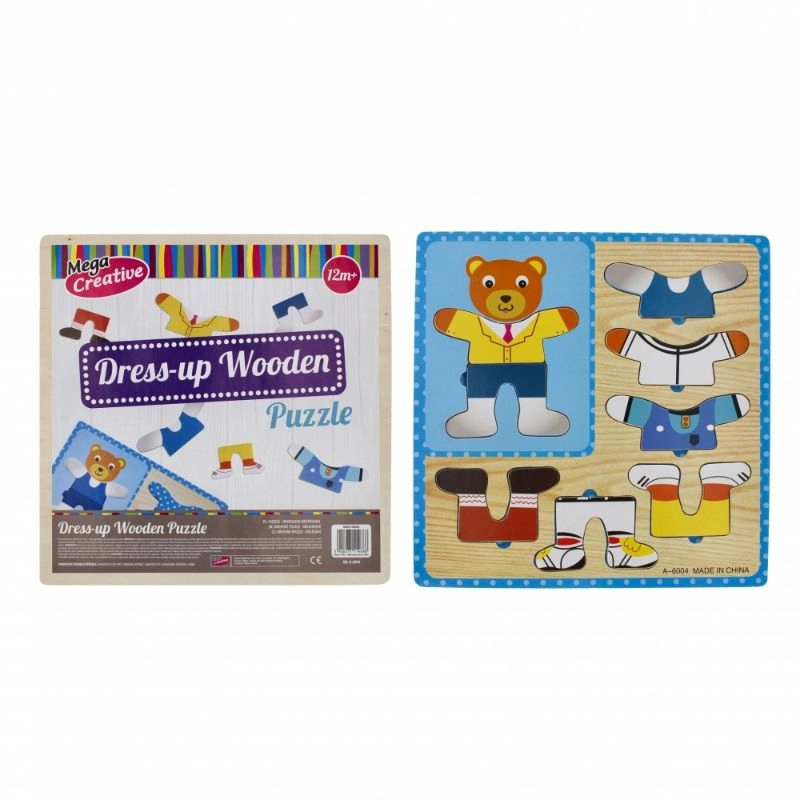 PUZZLE DRVENE DRESS UP 8 KOM EURO-TRADE 459803