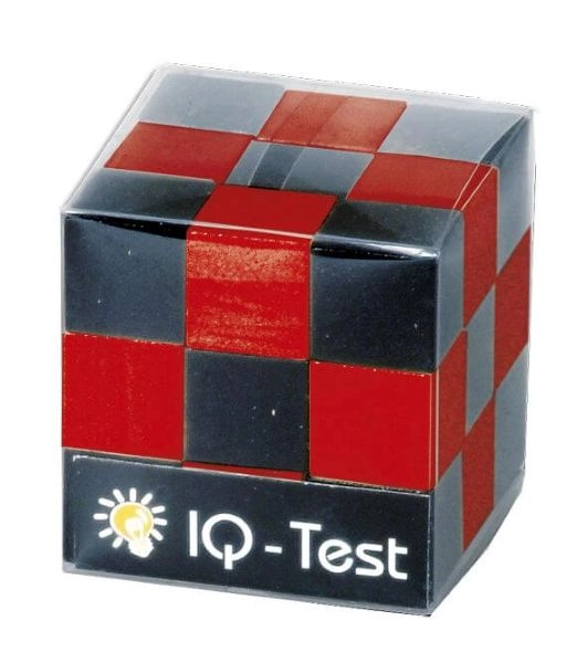 IQ-TEST FRIDOLIN WOODEN CUBE RED/BLACK 17415-17416