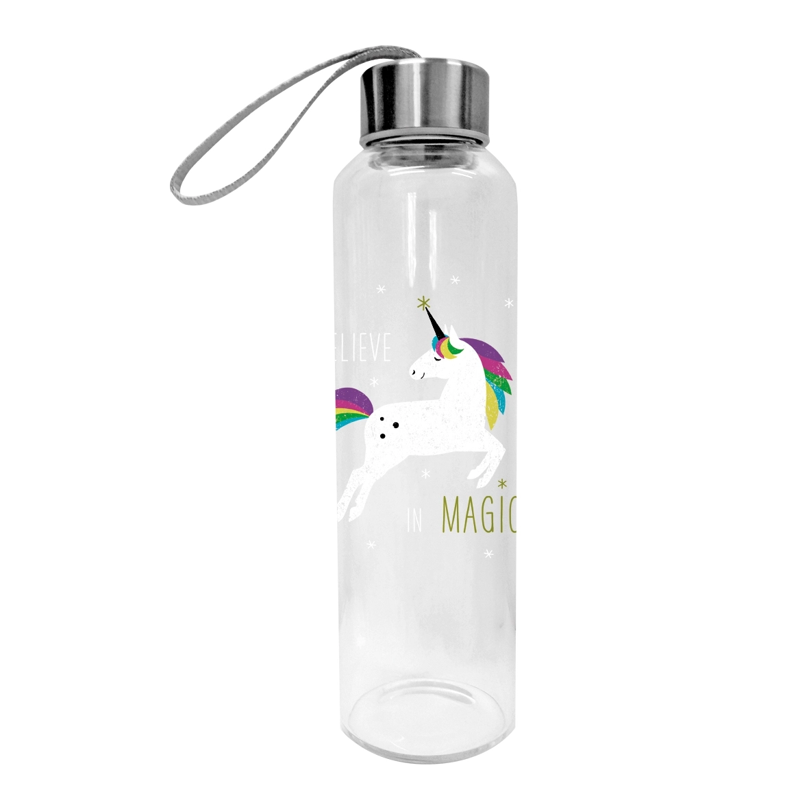 FLAŠA STAKLENA 500ML GLASS BOTTLE UNICORN 603401