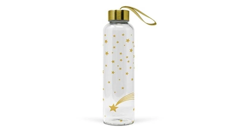 FLAŠA STAKLENA 500ML GLASS BOTTLE SHOOTING STAR REAL GOLD 603825