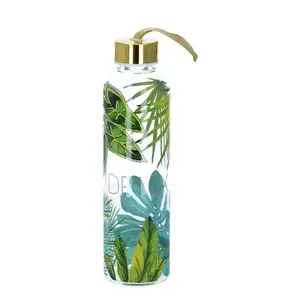 FLAŠA STAKLENA 500ML GLASS BOTTLE JUNGLE REAL GOLD 604034