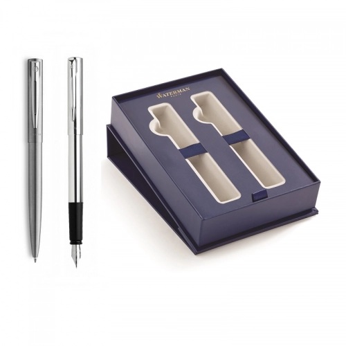 SET NALIVPERO I HEMIJSKA OLOVKA PARKER JOTTER DUO SREBRNI 160396 (1)