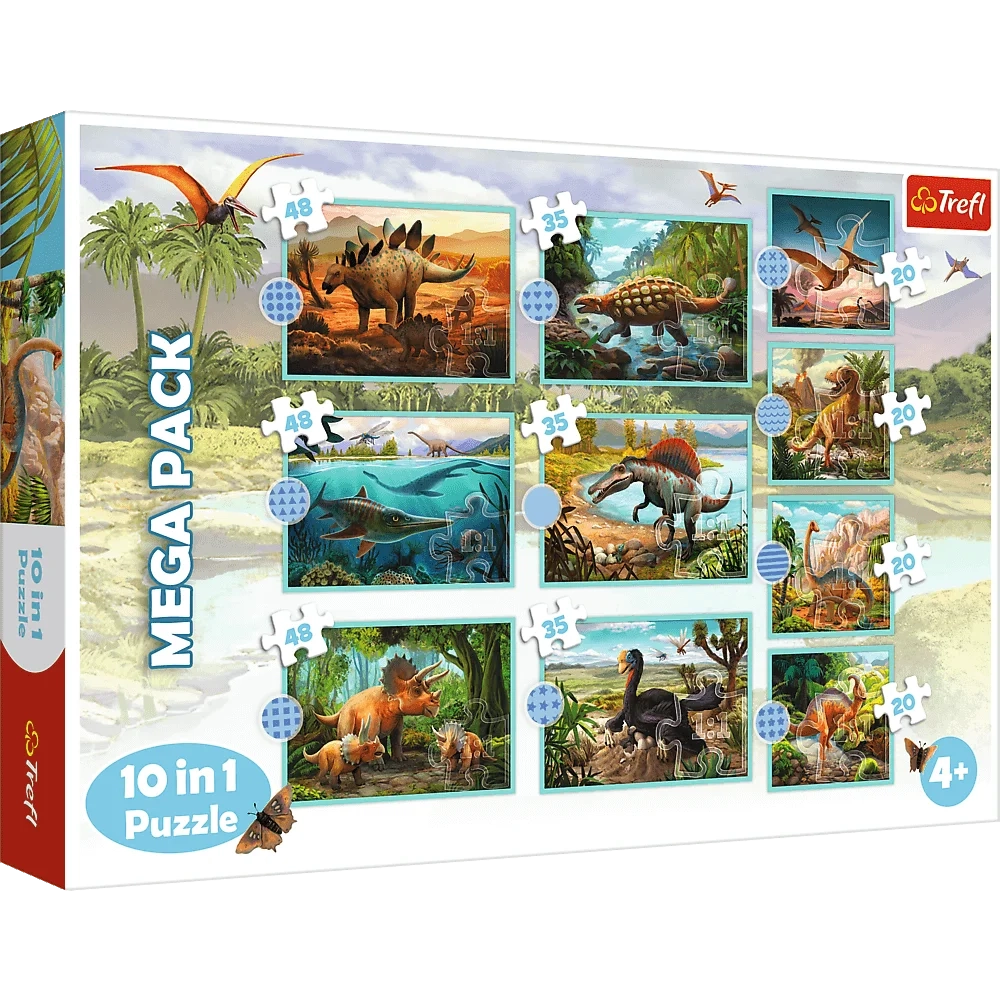 PUZZLE 10 IN 1 TREFL MEET ALL THE DINOSAURS 90390