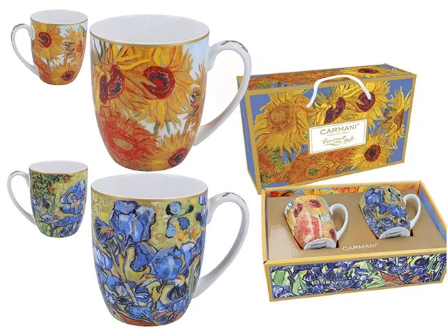ŠOLJE SET 1/2 HANIPOL V. VAN GOGH, SUNFLOWERS&IRISES 830-7220