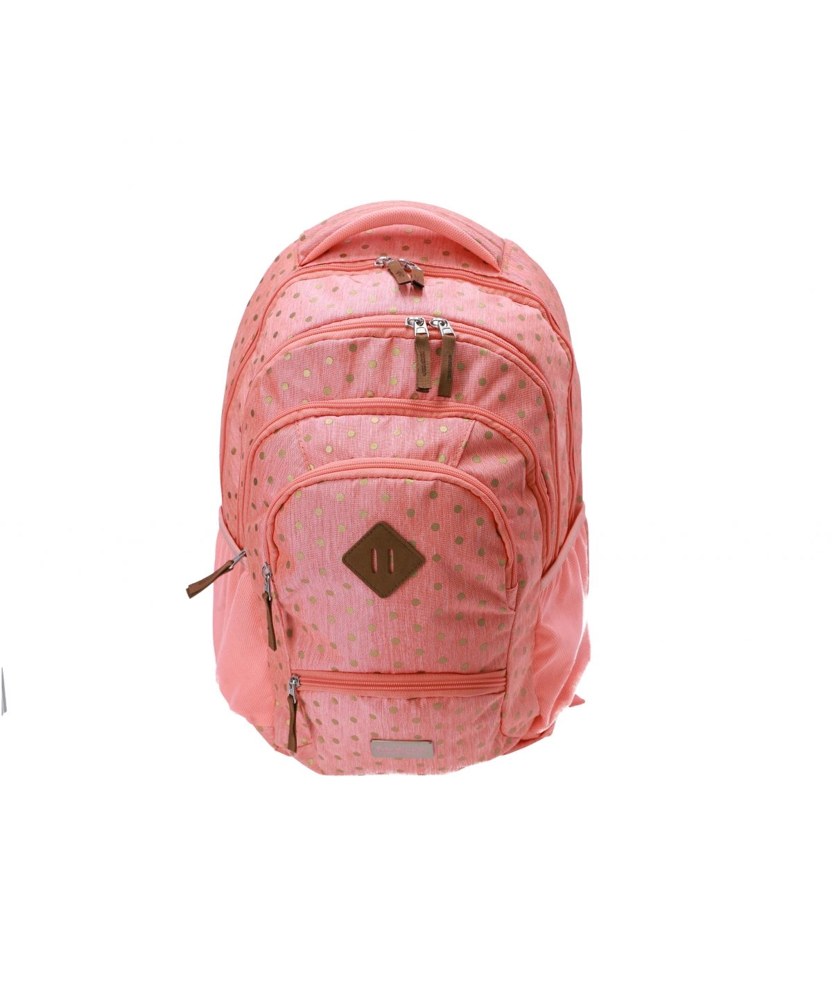 ŠKOLSKA TORBA 35L MANAL APPRICOT WITH GOLD FOIL DOTS 23R107S-04