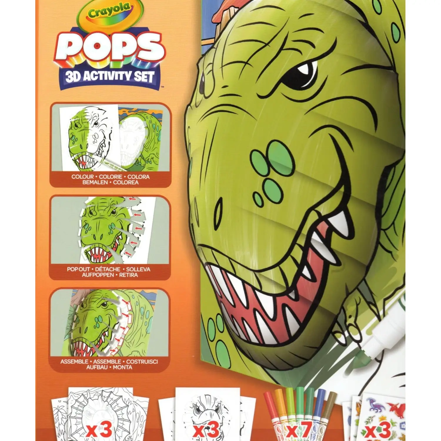POPS SET CRAYOLA DINO 04-2800