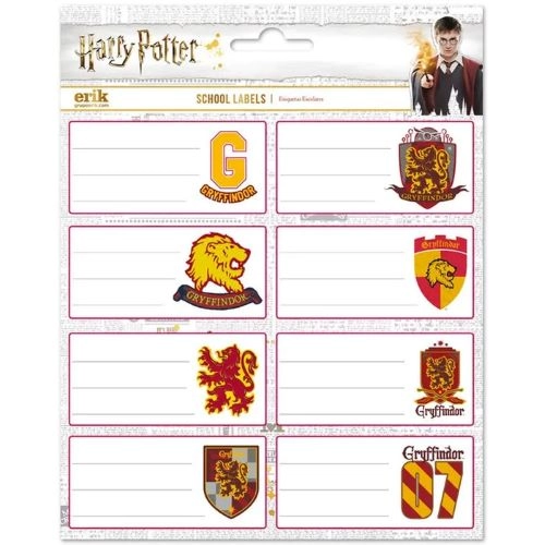 NALJEPNICE ZA SVESKE ERIK HARRY POTTER GRYFFINDOR ELE0255