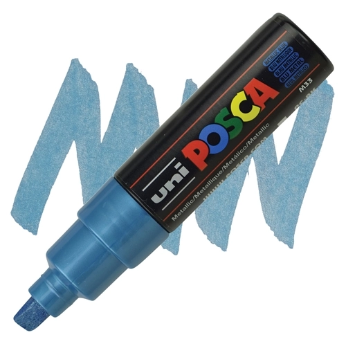 MARKER KOSI UNI POSCA METALLIC PLAVI PC-8K 6354