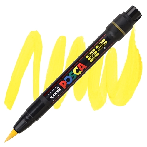 MARKER BRUSH UNI POSCA ŽUTI PCF-350 63649