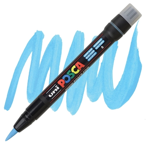 MARKER BRUSH UNI POSCA SVIJETLO PLAVI PCF-350 63647