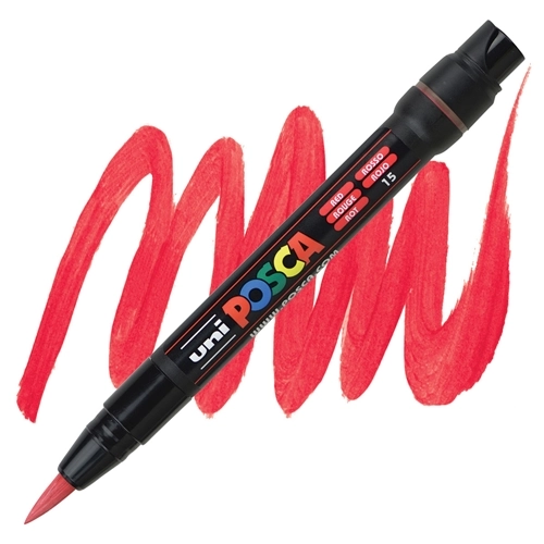 MARKER BRUSH UNI POSCA CRVENI PCF-350 49632