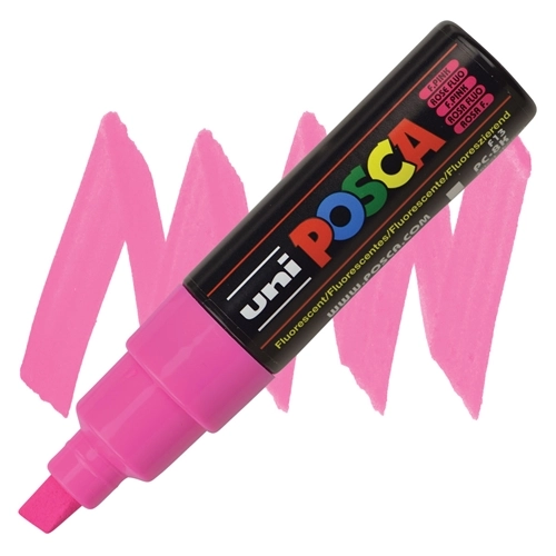 MARKER KOSI UNI POSCA FLUROSCENTNO ROZI PC-8K 6364