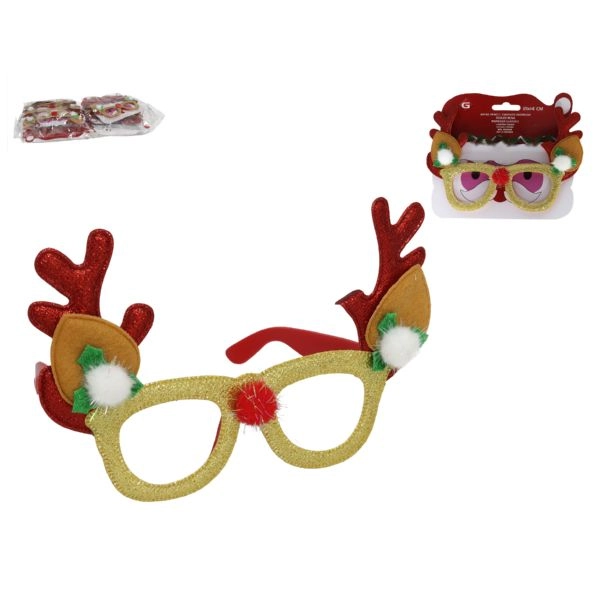 NOVOGODIŠNJE NAOČARE 19X14 GERIMPORT REINDER HORNS & NOSE 95059000