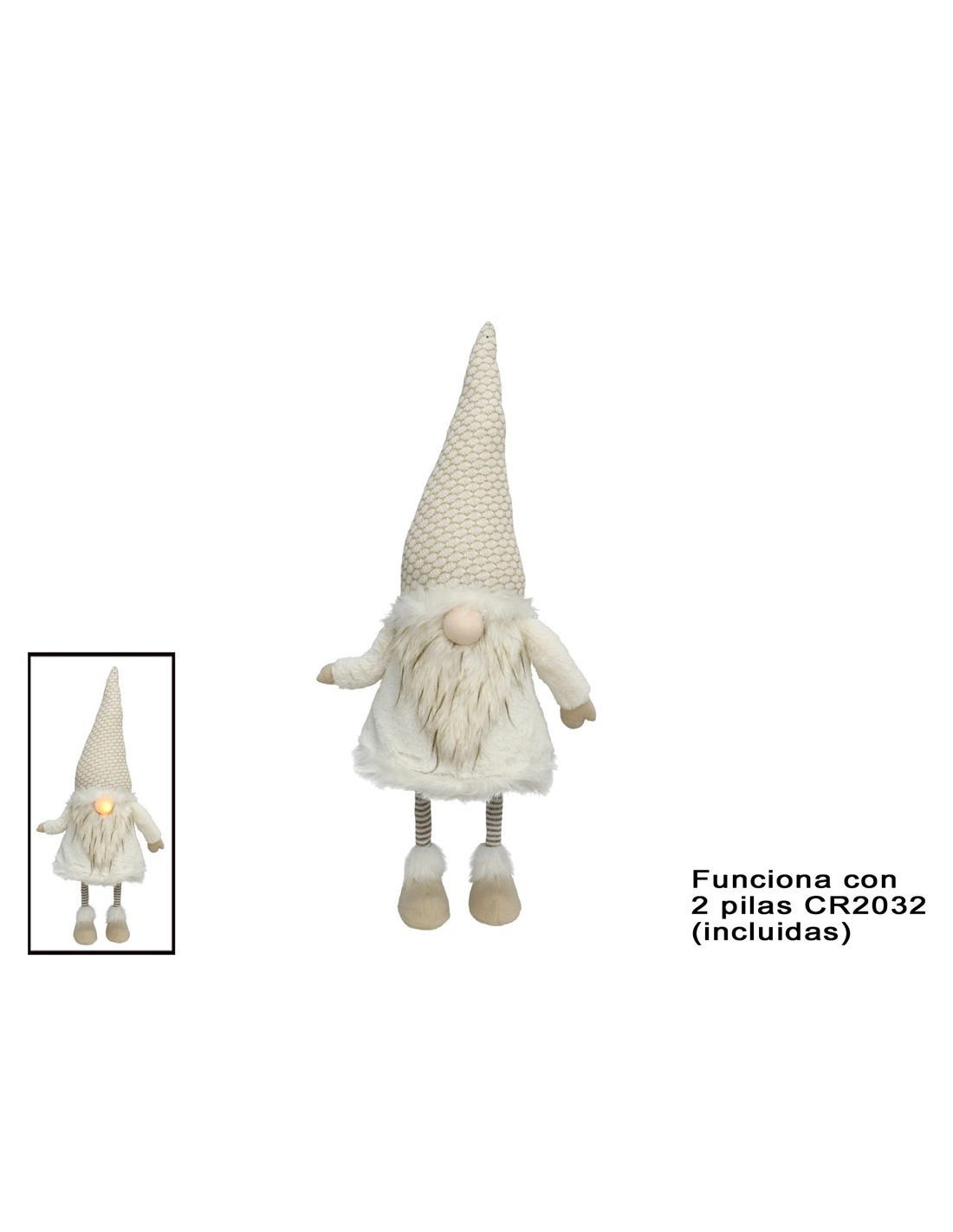 NOVOGODIŠNJI GNOM GERIMPORT BEIGE CAP 1 70X22X20CM 63079098