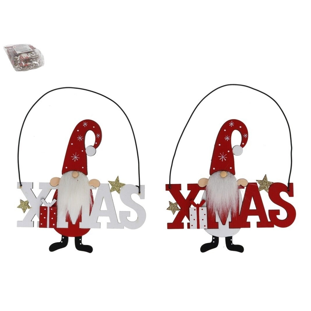 NOVOGODIŠNJI UKRAS GERIMPORT DEDA MRAZ 2SRT 12X16X0.7CM 95051090