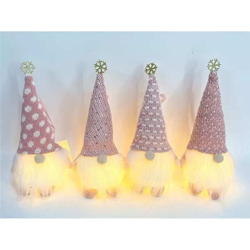 NOVOGODIŠNJA FIGURA GERIMPORT ELF PINK CAP 1 WARM LED 8X23CM 94054231