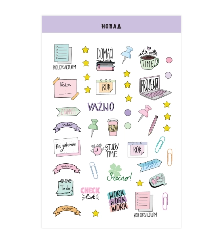 STIKERI ZA PLANER STUDENTSKI NOMAD