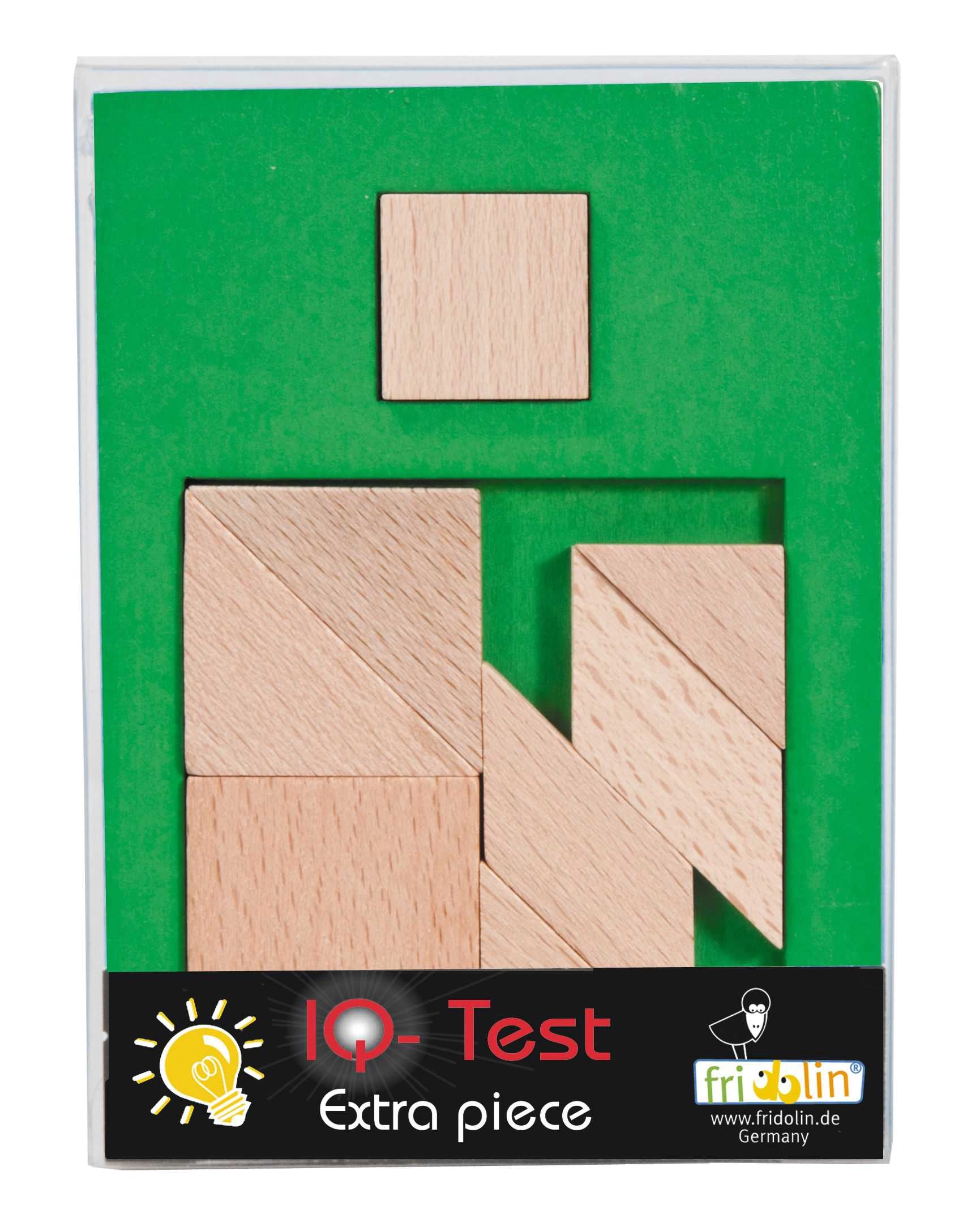IQ-TEST FRIDOLIN EXTRA PIECE GREEN  SQUARE SMALL 2 17103